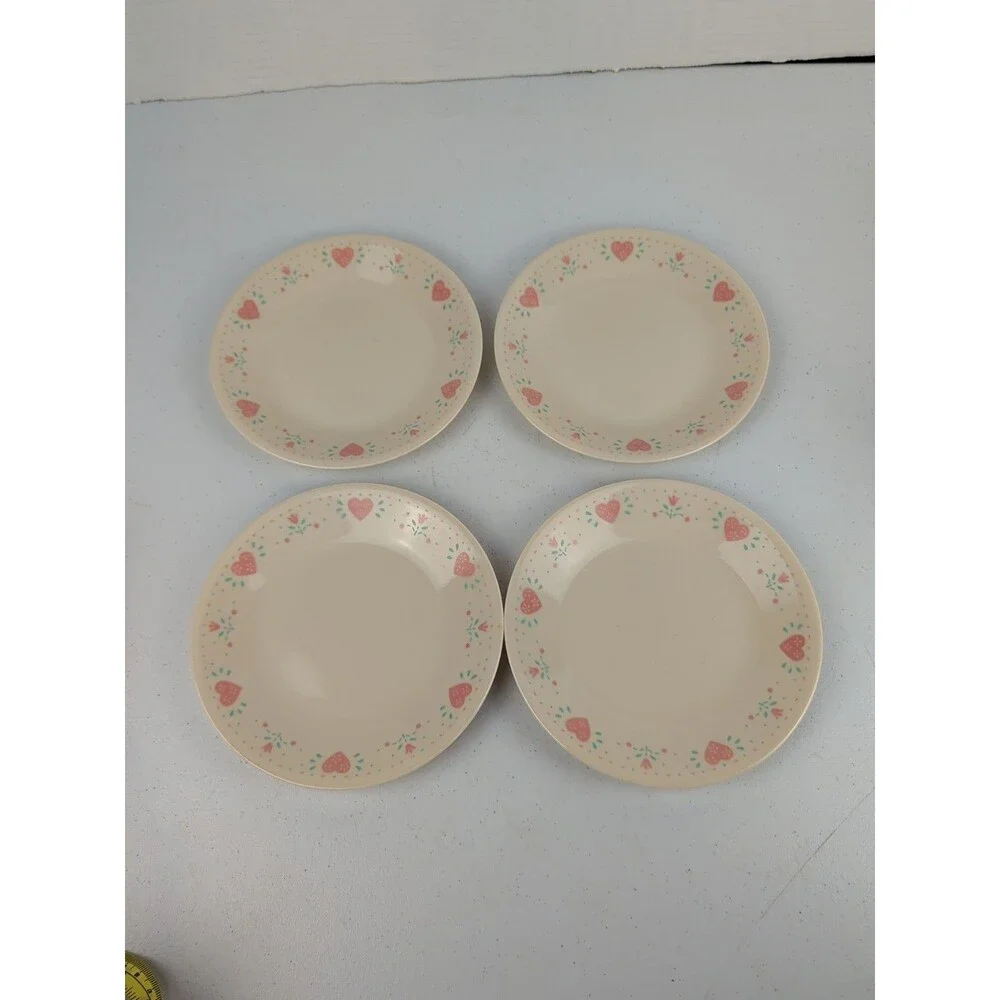 4 Bread Plates Corelle Forever Yours 6.75